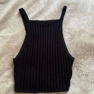 Urban Outfitters BDG Cropped Ribbed Black Tank Top! In good condition!!